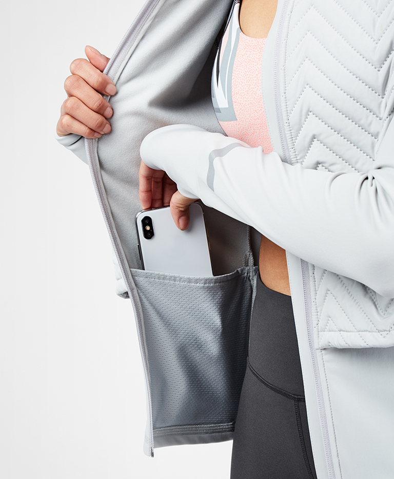 running jacket with zip pockets